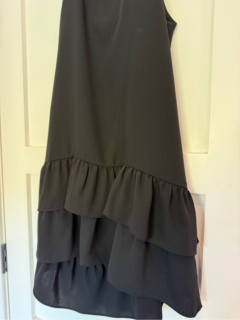 LOFT Black Sleeveless High-Low Ruffle Dress - Picture 2 of 4